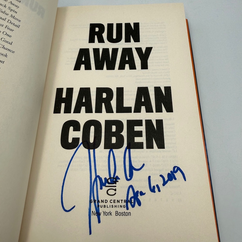 Harlan Coben Run Away Signed First Edition Hardcover 2019 Suspense Novel - Picture 2 of 8